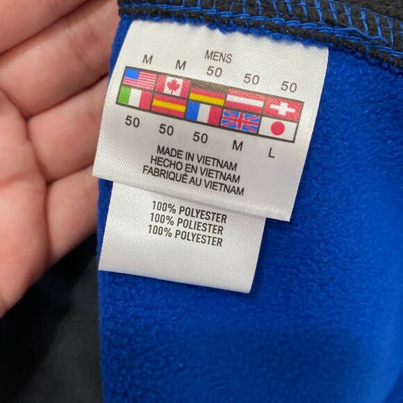 Spyder Mens Bandit Full Zipper Blue Black Long Sleeve Jacket Sweater NEW Medium - Picture 8 of 12